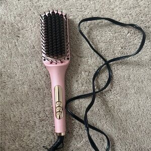 Pink Hair Straightening Brush